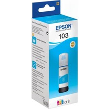 Meks Epson Ecotank 103 65ML Orijinal Cyan (Mavi) Mürekkep Kartuş C13T00S24A