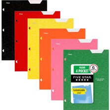 Meks Beş Star Klasör, Viertaschen - 6er-Pack