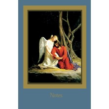 Meks Gethsemane Notebook, Carl Bloch, Blue: An Angel Comforting Jesus Before His Arrest In The Garden Of
