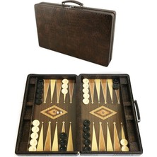 Meks Star Oyun Aletleri Deri Çanta Tavla Büyük