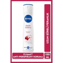 Meks Nivea Kadın Sprey Deodorant Fresh Cherry, 150ML, 72 Saat Anti-Perspirant Ter Koruması, Kiraz Kokusu