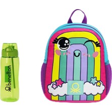 Meks United Colors Of Benetton Anaokul Çantası ve Matara Seti, 45X30X13 Cm, Kırmızı