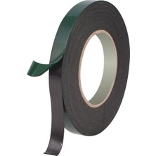 Meks Çift Taraflı Köpük Bant Eva Montaj Bandı 18 mm x 10 Metre, Yeşil/siyah