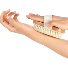 Meks Ankanorm Doğal At Kılı Selülit Fırçası Vücut Masaj Banyo Fırçası Peeling Aleti