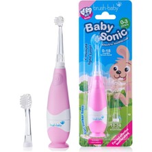 Meks Baby Sonic Brush-Baby Babysonic Elektrikli Diş Fırçası, Pembe, 0-3 Yaş, Zamanlayıcılı