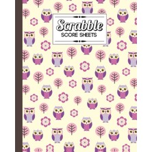 Meks Independently Published Scrabble Score Sheet: Owl Cartoon Scrabble Score Sheet, Scrabble Game Recor