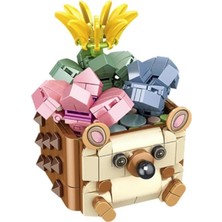 Meks Panlos Mini Potted Plant Serisi Ayı Figürü 281 Parça Oyuncak Yapım Seti -FFP655009