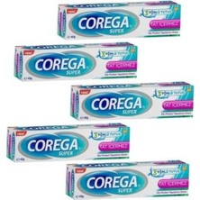 Meks Corega Süper Diş Protezi Yapıştırıcı Tat Içermez Krem 40 gr 5 Kutu