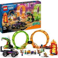 Meks Lego® City Çift Çemberli Gösteri Arenası 60339 7 Yaş ve Üzeri Çocuklar Için 2 Volanlı Gösteri Motos