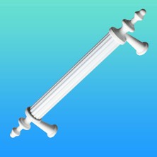 Meks 10 Adet Erciyes Mobilya Mutfak Dolabı Çekmece Dolap Kapak Kulpu Kulplar Kulbu Beyaz 128 mm Metal