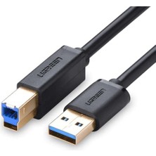 Meks Ugreen Usb-A 3.0 & Usb-B 3.0 Yazıcı Kablosu, 1 Metre, Siyah
