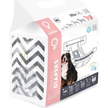 Meks M-Pets Diapers Di̇şi̇ Köpekler Içi̇n Külot (Xxl) 10LU