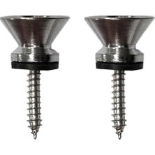 Meks Midex Pm1-2x Silver Metal Kaliteli Gitar Askı Pimi Omuz Askısı Takmak Için Vida Pim (2 Adet)