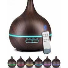 Meks Uzaktan Kumandalı 550ML Aroma Difüzörü Ultrasonik Hava Nemlendirici Buhar Makinesi Rgb 7 Renk Led,