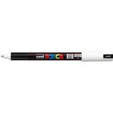 Meks Posca Pc-1mr Uni Beyaz Boya Marker Kalemler Ultra Ince 0,7 mm Kalibre Uç Ucu Her Yüzeye Yazılır Kum
