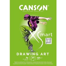 Meks Canson Xsmart Çizim Kağıdı, Beyaz, Çift Taraflı: Dokulu ve Yumuşak, 150 G/m², Uzun Taraflı Yapışkan