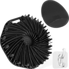 Meks Manmihealth Silikon Yüz Temizleyici ve Yumuşak Silikon Vücut Scrubber Seti, 2 Paket (Siyah* 2)