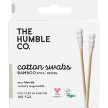 Meks The Humble Co. Humble Brush Bamboo Cotton Swabs Spiral White- Spiral Kulak Çubuğu Beyaz, Çevre Dost