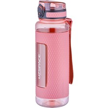 Meks Uzspace Fiftyfifty 1100ML -Mega Büyük Boy- Tritan Su Matarası Silikon Korumalı Kaydırmaz Gövde Pudr
