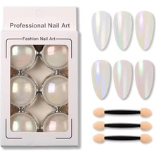Meks Nail Art Tırnak Süsleme Inci Tozu 6lı Paket Ayna Tozu