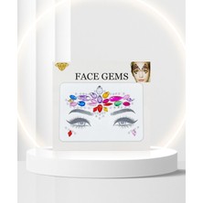 Meks Bearpear Rainbow Kendinden Yapışkanlı Kristal Yüz Taşı Face Sticker