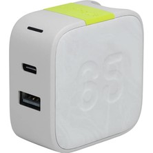 Meks Infinitylab By Harman - Instantcharger 65W 2 USB Şarj Cihazı, Beyaz