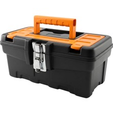 Meks Metal Kilitli Tek Bölmeli Organizerli 32CM Mini Boy Alet Çantası Pratik Kullanımlı Takım Çantası