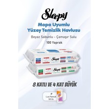 Meks Sleepy Yüzey Temizlik Havlusu 8 Katlı 4 x Large 100 Yaprak ve Pamuk