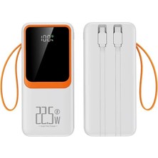Meks 20000 Mah Power Bank Pd 20W ve USB 22.5W Quick Fast Hizli Şarj Dahi̇li̇ Type C ve Li̇ghtni̇ng Kablolu D