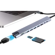 Meks Coverzone Type C Hub, 10 In 1 4 Adet 3.0 USB Çoklayıcı,4k HDMI Bağlantısı,sd Tf Kart OKUYUCU,RJ45 E