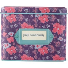 Meks Christian Art Gifts Prayer Cards In Tin | Pray Continually – 50 Double Sided Cards| Bible Verse Enc