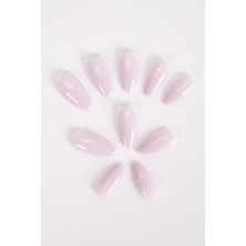 Meks Pop Beauty Takma Tırnak Seti & Zararsız Yapıştırıcı Pembe Stiletto