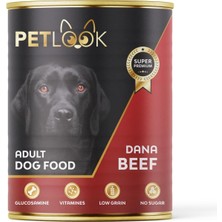 Meks Konserve Köpek Maması Yetişkin Sığır Etli, Parça Etli 415 gr Yaş Mama Düşük Tahıllı