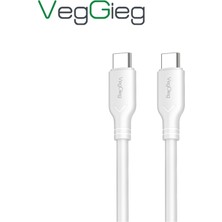 Meks Veggieg 60W Type-C To Type-C Hızlı Şarj ve Data Kablosu 1.2 Metre