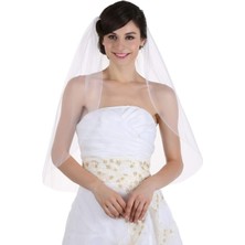Meks Samky 1t 1 Kat Düz Kesim Kenar Gelin Düğün Duvağı Tüm Uzunluk 30/36/45/60/72/90/108/120