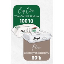 Meks Sleepy Temizlik Havlusu 100' Lü ve Evcil Hayvan Islak Havlusu 60' Lı