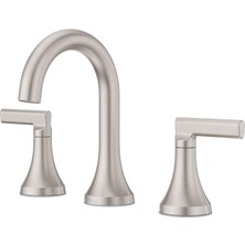 Meks Pfister Vedra Banyo Lavabo Bataryası, 8 Inç Yaygın, 2 Saplı, 3 Delikli, Spot Savunma Fırçalanmış Ni