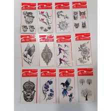 Meks 100 Adet Birden Minimal Yapıştırma Dövme Karışık Desen