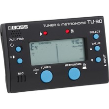 Meks Boss Tu-30 – Tuner & Metronom, Siyah – Öğrenmek, Alıştırmak ve Oynamak Için Mükemmel Bir Yol Arkada