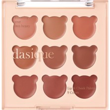 Meks Dasique 9 Renkli Ruj & Allık Paleti Mood Painting Lip & Cheek Palette (#05 Cozy Bear)
