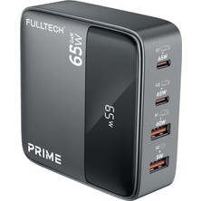 Meks Hızlı Şarj Cihazı, 65W Gan Hızlı Şarj Adaptörü, Güç Şeridi, 2x Type-C Girişi, 2x USB Girişi, Tam Za
