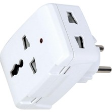 Meks Universal Priz Çevirici Dönüştürücü, Işıklı Çok Amaçlı Golyat Fiş, Ab (Europlug), Abd (Nema), Ingil