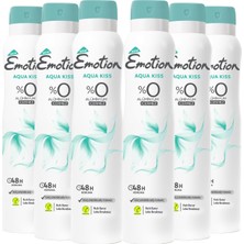 Meks Emotion Aqua Kiss Kadın Alüminyumsuz Vegan Deodorant 6X200 ml