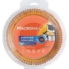 Meks Macro Max Airfryer Pişirme Kağıdı 20 Adet, 16X16 Cm, Yanmaz Yağ ve Su Geçirmez Hazne