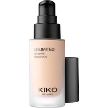 Meks Kiko Milano Kiko Fondöten - Unlimited 24H Matte Foundation - 1 Cr Cool Rose