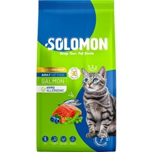 Meks Solomon Yetişkin Somon'lu Süper Premium 9 kg Somonlu Kedi Maması - Hipoalerjenik - Düşük Tahıllı -