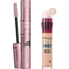 Meks Maybelline New York Lash Sensational Sky High Maskara & Instant Anti Age Eraser Kapatıcı - 01 Light