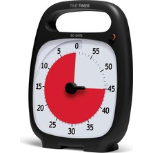 Meks Time Timer Plus 60 Dakika Görsel Analog Zamanlayıcı (Kömür); Isteğe Bağlı Uyarı (Ses Kontrolü Kadra