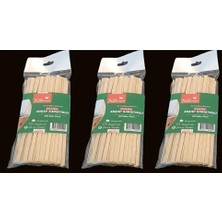 Meks 3'lü Paket Ahşap Çay ve Kahve Karıştırıcı (3 x 50 Adet) - Toplam 150 Adet Doğal Tahta Karıştırıcı Ç