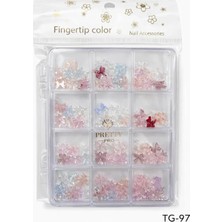 Meks Fontenay Charm 3D Tırnak Süsleme, Protez Tırnak Nail Art Süsleme, Karışık Desenli, Çok Renkli 86902